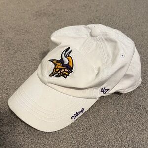 Vikings White Baseball Cap
